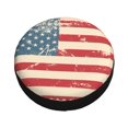 thumbnail image 4 of PUREYAH Retro Patriotic Flag Grunge Rv Spare Tire Cover, Wheel Covers Protectors Universal Fit for Camping Travel Trailer Truck 14 inch, 4 of 6