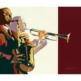 thumbnail image 3 of Levitus, Inger 23x20 Black Modern Framed Museum Art Print Titled - Sax n Trumpet, 3 of 5