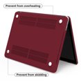 thumbnail image 3 of IBENZER Compatible with 2025 2024 MacBook Pro 13 Inch Case M2 M1 A2338 A2289 A2251 A2159 A1989 A1706 A1708 (2025-2021), HardShell Case & Keyboard Cover & Screen Film, Wine Red, WR, 3 of 5