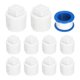 thumbnail image 1 of Paquete de 10 tapones de ajuste de rosca macho PT de 1/2 pulgada, tapones de limpieza, adaptador de acoplamiento con cinta, 1 of 6