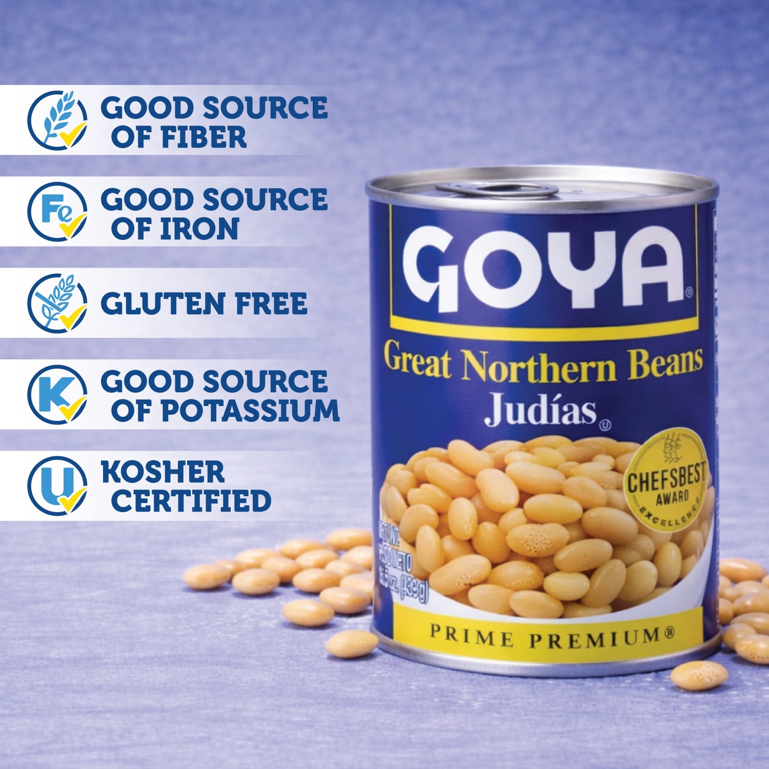 (7 pack) Goya Goya Great Northern Beans, 15.5 oz