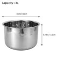 thumbnail image 2 of Shisuyan Rice Cooker Liner Electric Cooker Inner Pot Stainless Steel Cooker Pot Rice Cooker Accessory, 2 of 8