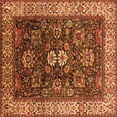 thumbnail image 1 of Ahgly Company Indoor Square Oriental Orange Industrial Area Rugs, 5' Square, 1 of 4