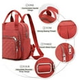 thumbnail image 3 of QYMHOODS Women's Multi-Pocket Convertible Backpack, Lightweight Shoulder Bag with Quilted Front Pocket, 3 of 5
