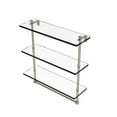 thumbnail image 2 of Prestige Regal Collection Triple Tiered Glass Shelf with Integrated Towel Bar - Polished Brass / 22 Inch, 2 of 2
