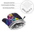 thumbnail image 6 of Haiem Neon Pop Art Pitbull Print Extra Long Oven Mitts and Pot Holders 4pc Sets: Heat Resistant Silicone Oven Mittens with Mini Oven Gloves and Hot Pads Potholders, 6 of 6