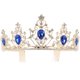 thumbnail image 4 of Crown Ladies Fancy Dress Tiara Bridal Hair Pieces Wedding Photo Prop Blue Vintage Style 1Pack, 4 of 5