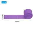 thumbnail image 2 of Unique Bargains 1.8 Inch Crepe Paper Streamer, 4 Roll 328ft Soft Paper Streamer Crepe Paper Sheet, Purple, 2 of 6