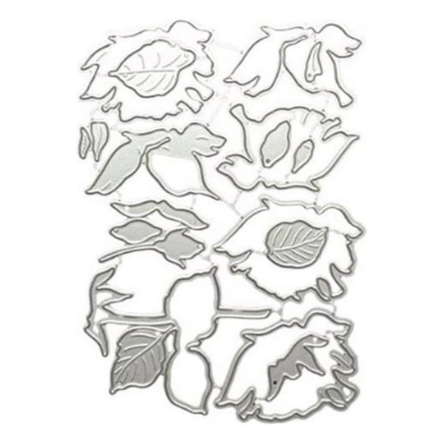 Bearachild Bonitos troqueles para cortar, moldes de grabado impermeables, papel decorativo reutilizable, estampado de álbum de recortes, molde para Herramientas de estampado Plata Tipo 9.3955B Bearachild HA074148-09
