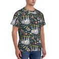 thumbnail image 2 of Bixox Men's Cute Sloth Printed Short Sleeve Skinny Athletic T-Shirt, 2 of 6