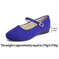 thumbnail image 5 of Rvasteizo Womens T Strap Wedge Shoes Solid with Ankle Strap Pull-On Summer Breathable, 5 of 5