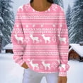 thumbnail image 5 of FDGIU Cute Christmas Pullover for Women, Long Sleeve Tunic Sweatshirt with Holiday Print, Loose Fit Crewneck Warm Top, 5 of 7