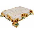 thumbnail image 3 of Sunflower Tablecloth Waterproof Tablecloths, Yellow Floral Farmhouse Retro Rustic Flowers Table Cloth Dining Table Cover Cloth for Kitchen Party Outdoor Tabletop Decor,Rectangle Tablecloth 60x102 Inch, 3 of 6