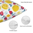 thumbnail image 3 of Yiaed Strawberry Lemon Print Pillow Covers Super Soft Decorative Square Throw Pillow Covers Case Cushion Covers for Sofa Couch Bedroom Car Decor（No pillow core）-12"x12", 3 of 7