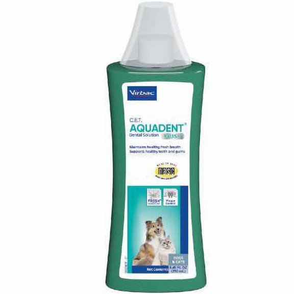 Virbac C.E.T Aquadent Dental Solution for Dogs and Cats (250 ml) 250 ml Sea Green