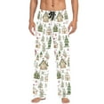 thumbnail image 7 of FORMRS Mens Pajama Pants with Pockets Sleepwear Lounge Bottoms Sizes S-2XL, Brown Christmas House, 7 of 7