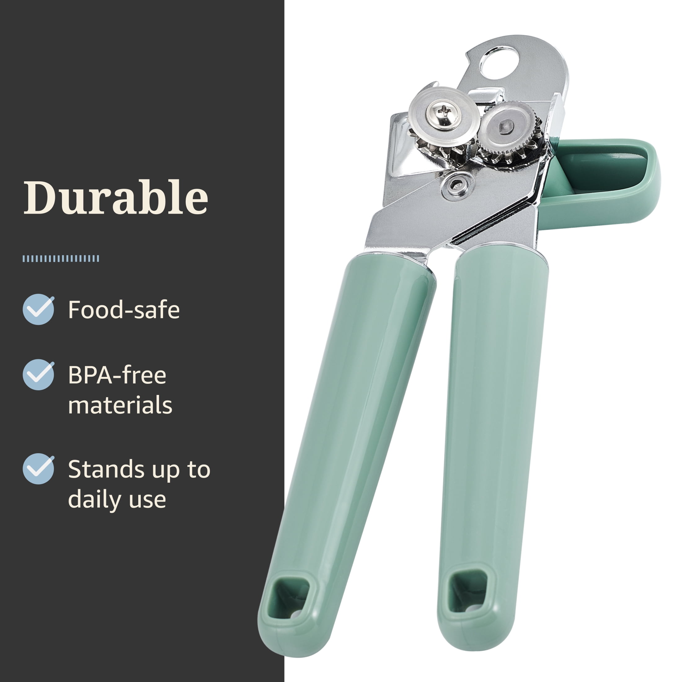 Farberware Professional Can Opener with Built-in Bottle Opener Sage Green