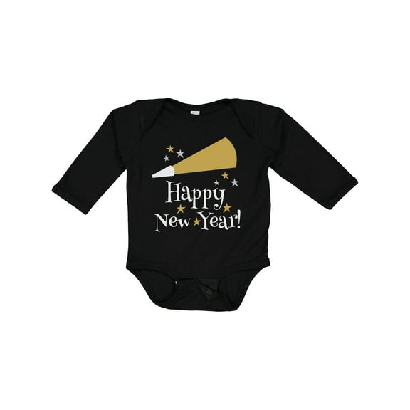 Inktastic Happy New Year Holiday Boys or Girls Long Sleeve Baby Bodysuit