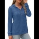 thumbnail image 3 of Suéteres de Mujer, Sudaderas con Capucha de Larga de Otoño, Sudaderas para Mujer, Ropa Informal Holgada de Moda Azul L, 3 of 7