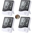 thumbnail image 2 of Higrómetro de temperatura digital LCD interior de 2 piezas con pantalla LCD medidor de temperatura medidor de humedad y tiempo del sistema 12 horas/24 horas con alarma Xemadio MZQ-0900-2, 2 of 8