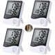 thumbnail image 2 of Higrómetro de temperatura digital LCD interior de 2 piezas con pantalla LCD medidor de temperatura medidor de humedad y tiempo del sistema 12 horas/24 horas con alarma Namotu MZQ-0900-2, 2 of 7