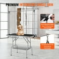 thumbnail image 4 of VEVOR Pet Grooming Table Two Arms with Clamp, 46'' Dog Grooming Station, Foldable Pets Grooming Stand for Medium and Small Dogs, Free No Sit Haunch Holder with Grooming Loop, Bearing 330lbs, 4 of 9