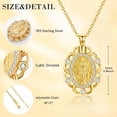 thumbnail image 3 of TANGPOET Virgin Mary Urn Necklace for Ashes Gold Plated Sterling Silver Virgen de Guadalupe Pendant Necklace Medalla de la Virgen Milagrosa Cremation Faith Anniversary Birthday Gift for Wife Mom Her, 3 of 5