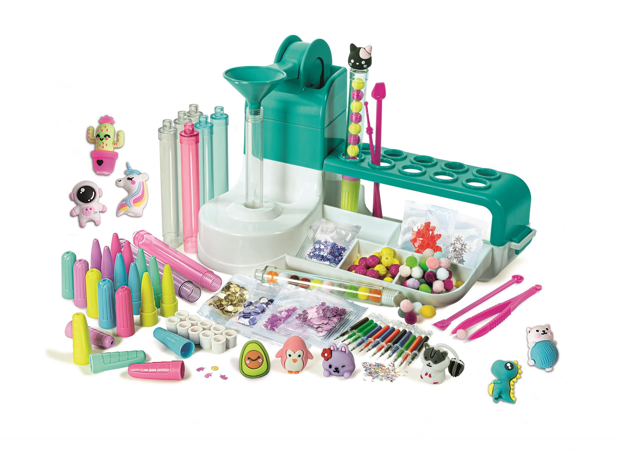 Clementoni, Pen Creator Studio: Personalized Pen Making Kit for Kids, Arts & Crafts Kits, Multicolor, 50+ Accessories for 10 Customisable Pen (6+ Years)