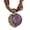 Purple, variant on Bohemian Women Rhinestone Inlaid Peacock Round Opal Pendant Necklace