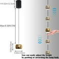 thumbnail image 4 of FSLiving Adjustable Height Track Pendnat Light H-Type Retractable Lift Track Dimmable LED Light Manual Touch Dimmer Indoor Island Light Adjustable Accent Uplight Downlight Lamp,Gold - Set of 3, 4 of 6