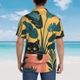 thumbnail image 4 of Fotbe Cat Hiding In Potted Plants Camisa Hawaiana para Hombre Unisex – Camisa Casual de Verano con Botones de Manga Corta de Algodón y Lino,Medium, 4 of 7