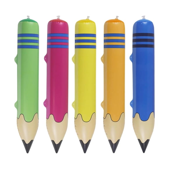 Billuyoard Juego de 5 lápices divertidos para fiesta de regreso a clases, crayones, globos, grandes accesorios para la vuelta a clases, Decoración del hogar