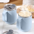 thumbnail image 4 of 304 Stainless Steel Insulated Coffee Mug 3.54*4.84in with Handle Leakproof Lid Double Wall Thermal Travel Cup for Hot Cold Drinks Large Capacity Tumbler for Office School Home Daily Commute, 4 of 6