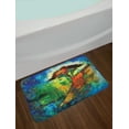 thumbnail image 2 of Bohemian Bath Mat, Eastern Grunge Murky Tree on the Hill with Circular Ethnic Mandala Figures Blurry Paint, Non-Slip Plush Mat Bathroom Kitchen Laundry Room Decor, 29.5 X 17.5 Inches, Multi, Ambesonne, 2 of 2
