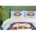 thumbnail image 4 of Ambesonne Christmas Duvet Cover Set, Xmas Penguin on Snow Dune, 2-Calking, Pale Blue Quartz, 4 of 7
