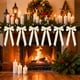 thumbnail image 4 of Decoraciones navideñas, lazos de terciopelo para árbol de Navidad, guirnaldas, lazos de terciopelo con lazos, decoración colgante, decoración de jardín, decoración navideña, decoración de Halloween., 4 of 5