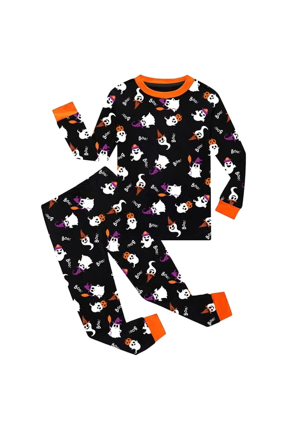 Toddler Boys Girls Pajamas Sets Ghost 2 Pieces Halloween Sleepwear Kids Graphic PJS Set 5T