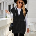 thumbnail image 5 of Fjuchai Womens Denim Vest Jacket Summer Sleeveless Detachable Hooded Denim Waistcoat XS-XL, 5 of 10
