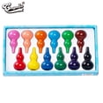 thumbnail image 1 of Juego de pinceles de color para estudiantes con forma de calabaza de 12 colores para niños, lápiz de colores no sucio para manos, barra de pastel al óleo, 1 of 1