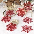thumbnail image 2 of 12 PCS 3.9-Inch Glitter Snowflake Ornaments, Plastic Xmas Tree Decorations for Christmas, Holiday, and Winter Home Decor, 2 of 10