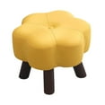 thumbnail image 3 of Reposapiés de pétalos para niños, elegante puf con almohadillas inferiores silenciosas, reposapiés, taburete otomano para apartamento, mesita de noche amarillo, 3 of 9