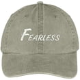 thumbnail image 1 of Trendy Apparel Shop Fearless Embroidered Washed Cotton Adjustable Cap, 1 of 2