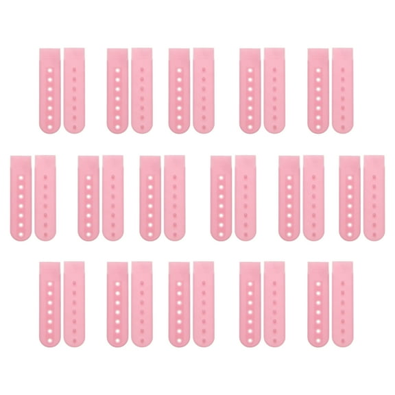Uxcell 16 Pairs Hat Snap Replacement, PE Snapback Extender Adjustable Hat Cap Snap Buckle Repair Strap with 7 Holes, Pink