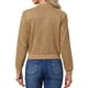 thumbnail image 3 of Chaqueta de mujer INSPIRE CHIC de ante sintético, abrigo corto con cuello alzado, cierre de cremallera, chaquetas de moto bomber XS color caqui, 3 of 6