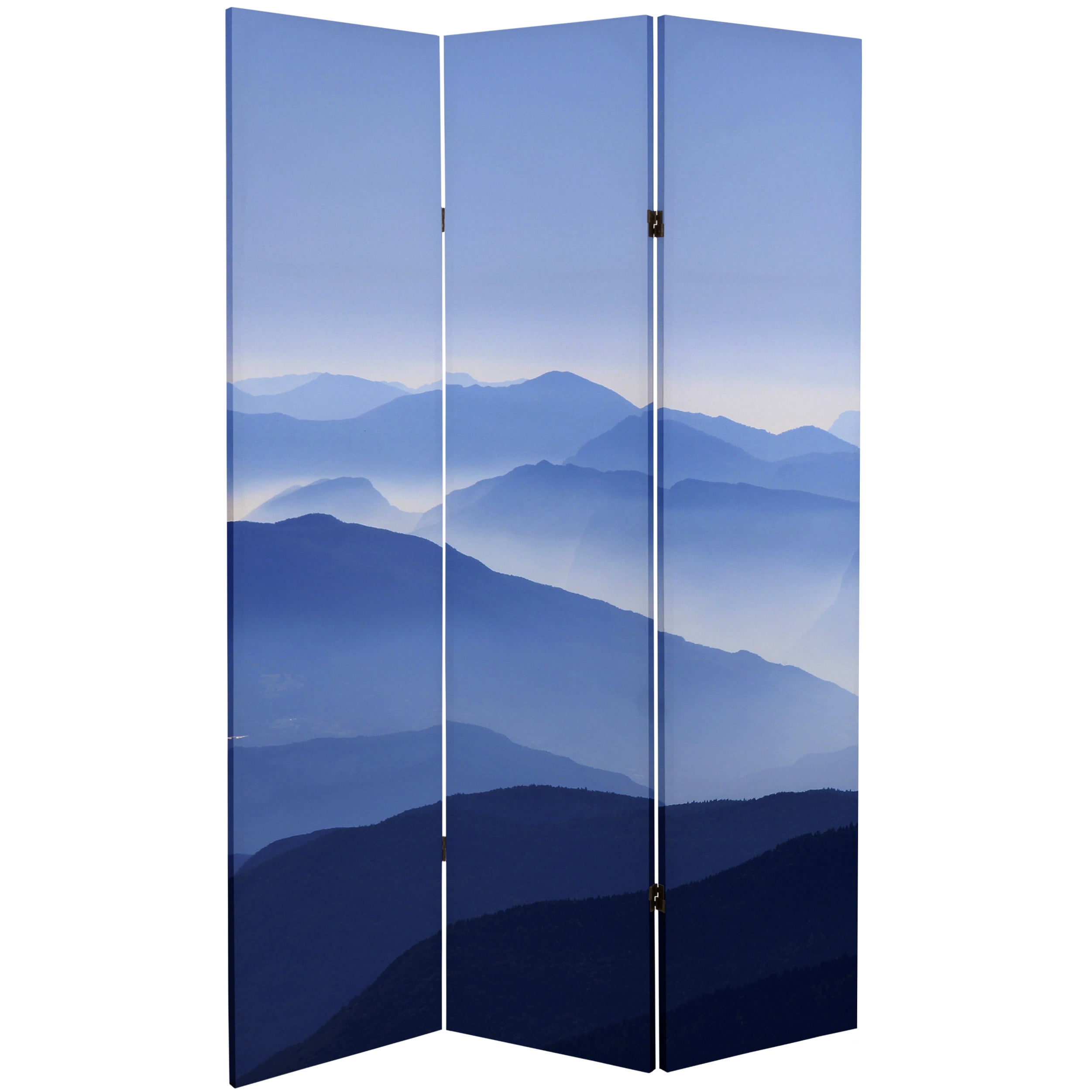6 ft. Tall Double Sided Misty Mountain Canvas Print Partition Room Divider