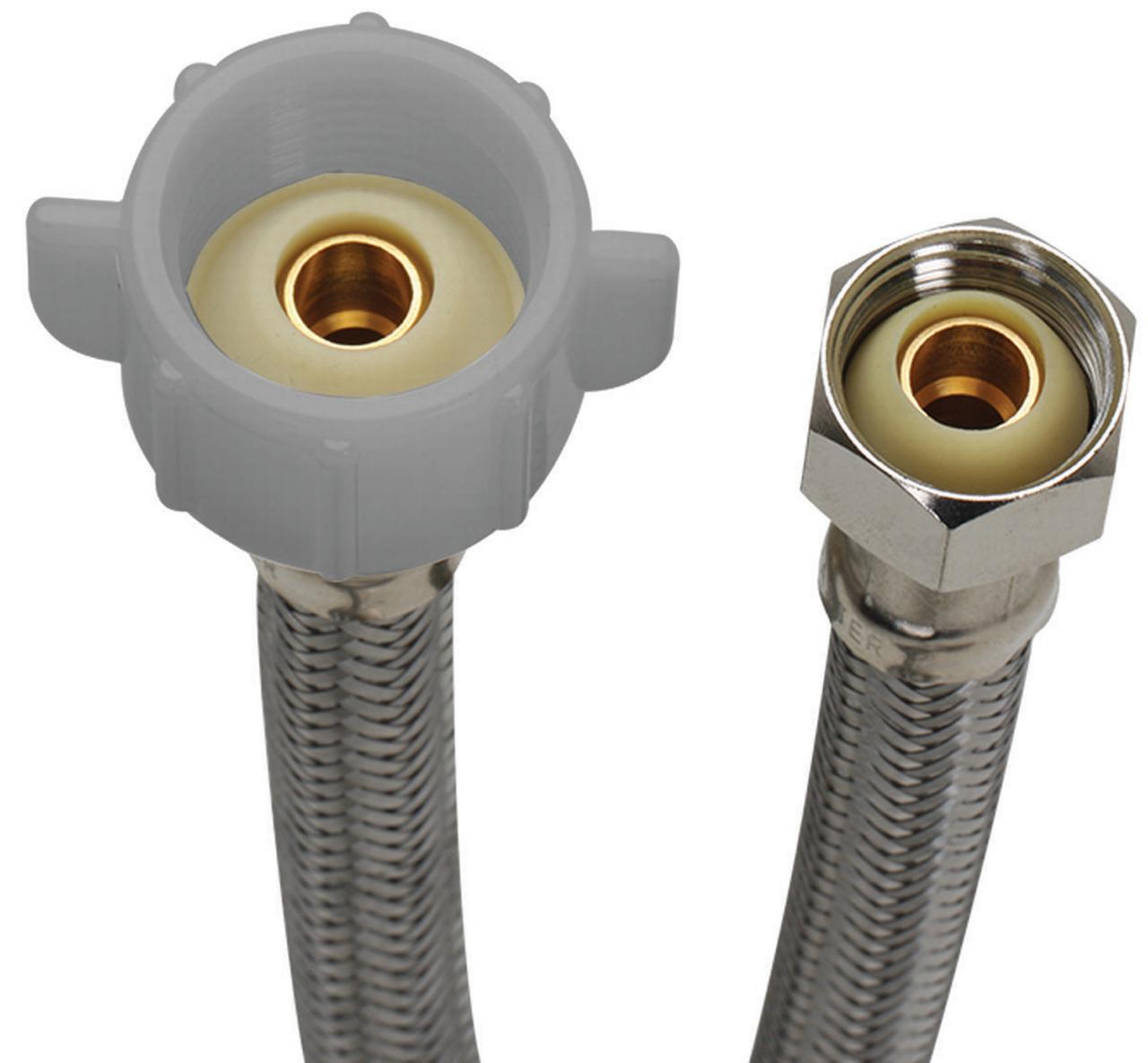 Fluidmaster® B3T16 Braided Stainless Steel Toilet Connector, 1/2" Comp