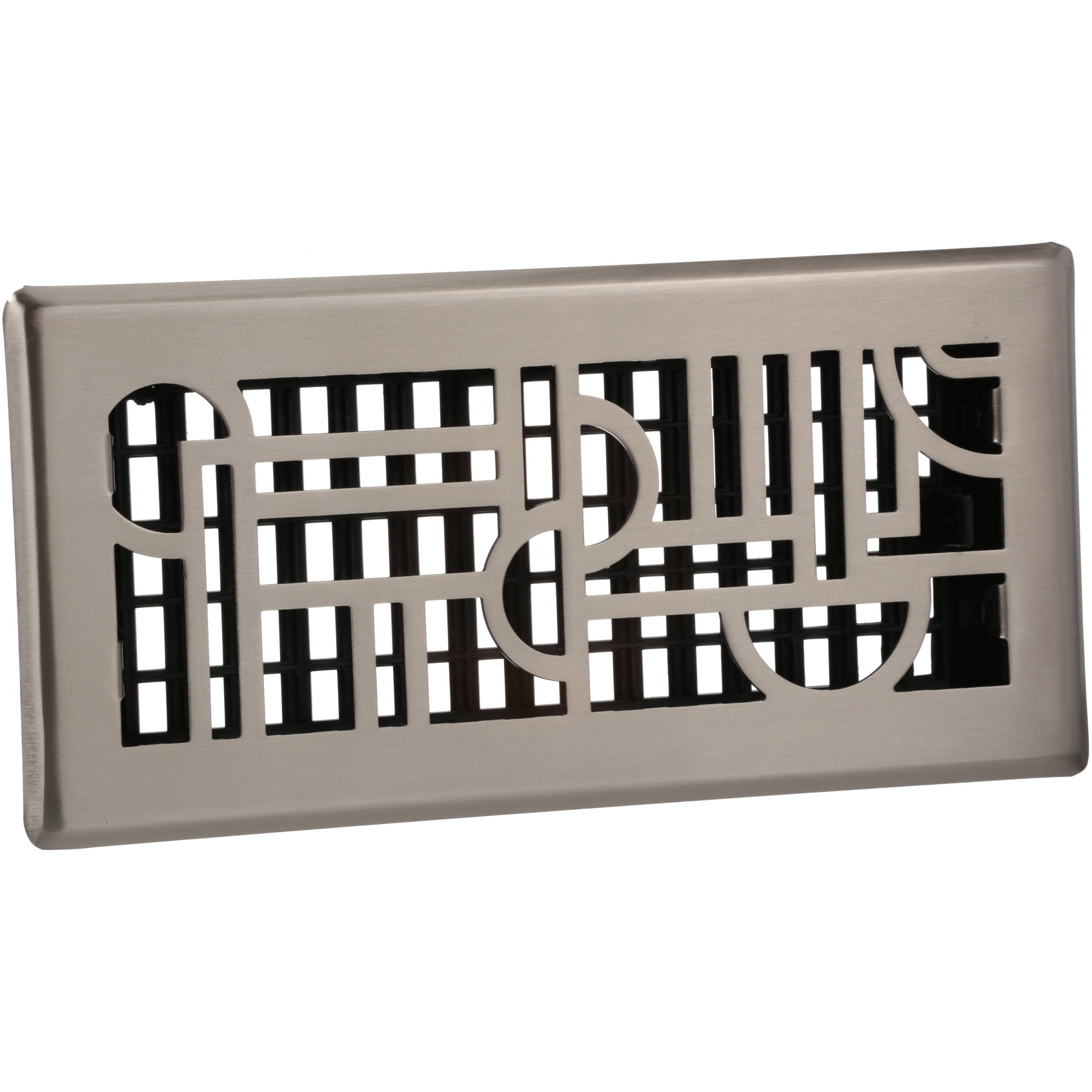 Decor Grates® Art Deco™ Steel Plated Nickel 4" x 10" Floor