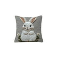 thumbnail image 2 of Home Cute Little White Rabbits Printed Lumbar Pillows Includ Pillowcase and Insert Removable and Washable Back Cushion for Sofa Bed Office Nap Home Essentials, 2 of 6