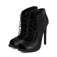 thumbnail image 5 of Qupid BC94 Women Emboss Leatherette Peep Toe Strappy Stelitto Heel Bootie, 5 of 5
