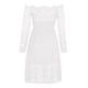 thumbnail image 4 of Moda mujer verano encaje casual pulóver sólido sexy manga larga mini vestido Fridja  yut6518, 4 of 8